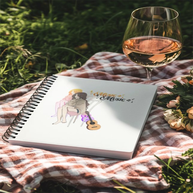 Melodic Daydream" Aesthetic Notebook: Anime Girl w Notebook (Creator Uploaded)