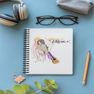 "Melodic Dreams" Anime Music Planner - Cute Aesthe Notebook