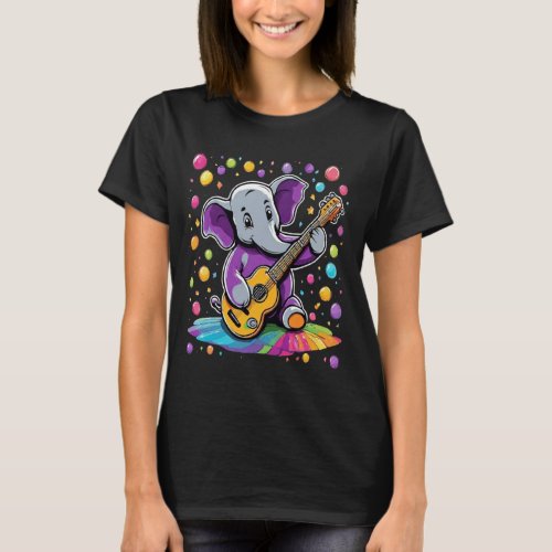 Melodic Elephant A Musical Birthda T_Shirt