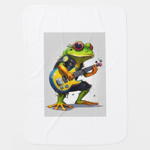 Melodic Frogs Baby Blanket Musical Serenade for  Baby Blanket