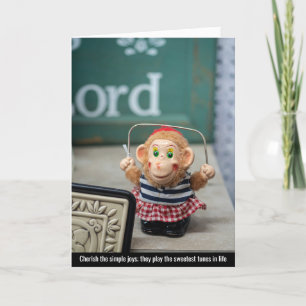 Melodic Memories Vintage Monkey Thank You Card