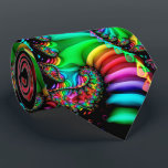 Melodic Rainbow Fractal Spiral Tie<br><div class="desc">This colorful tie features my fractal art spiral "Melodic Rainbow" with red,  orange,  yellow,  green,  blue,  purple,  pink,  and black colors. Makes a chic addition to your wardrobe!</div>
