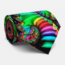 Melodic Rainbow Fractal Spiral Tie Melodic Rainbow Fractal Spiral Tie