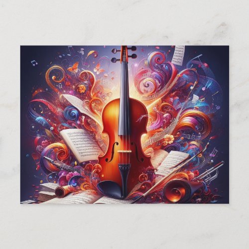 Melodic Strings Masterpiece Postcard