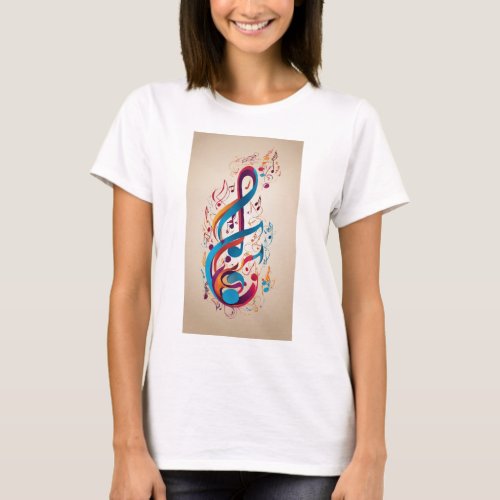 Melodic Threads Express Your Love for Music throu T_Shirt