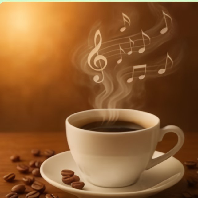 "Melodies in Steam: Musical Coffee Cup Art Mug" (Creator Uploaded)