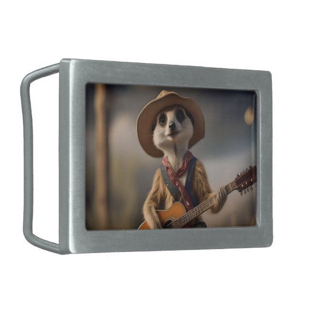 Melodies of the Savanna A Meerkat Guitar Serenade, Belt Buckle (Front Left)