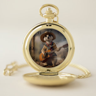 Melodies of the Savanna: Meerkat Guitar Serenade, Pocket Watch