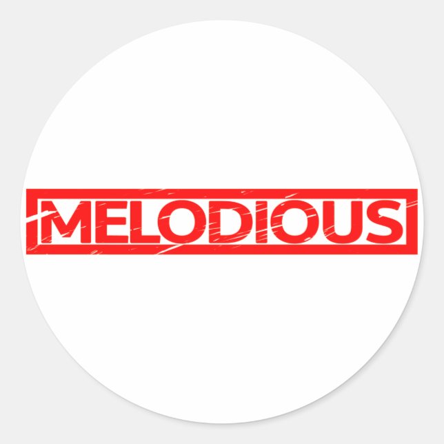 Melodious Stamp Classic Round Sticker (Front)