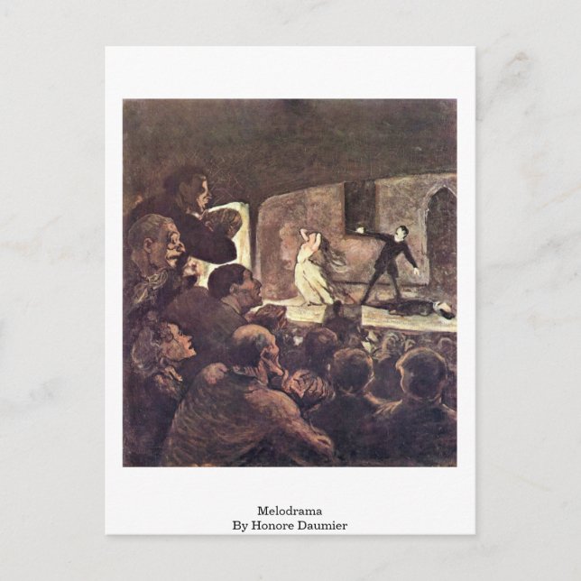 Melodrama By Honore Daumier Postcard (Front)