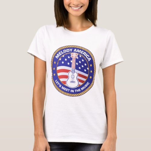 Melody America full sized logo T_Shirt