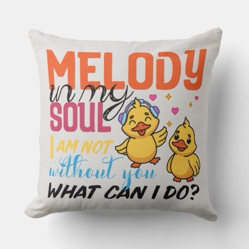 Melody Design Throw Pillow