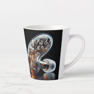 Melody in Motion Latte Mug – Surreal Music Lover’s