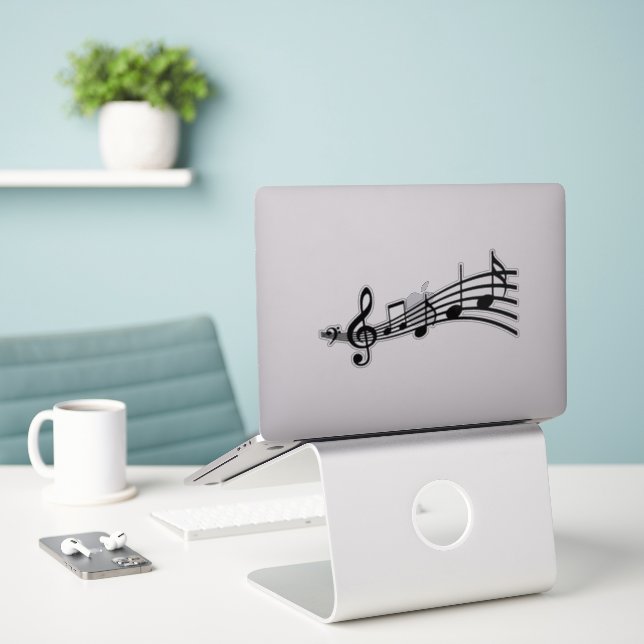 Melody in Motion Sticker (Laptop On Desk)