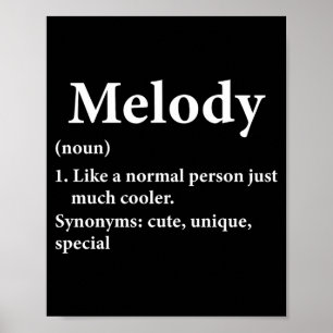 Melody Name Definition Poster