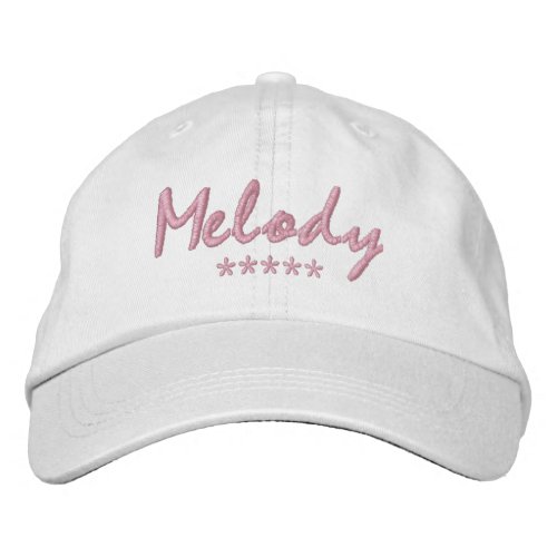 Melody Name Embroidered Baseball Cap