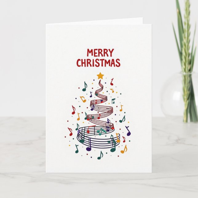 Melody Notes Christmas Card (Front)