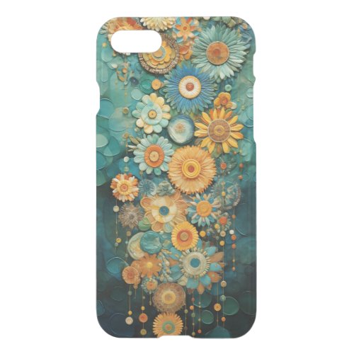 Melody of Florals _ Harmony in Jade 1 iPhone SE87 Case
