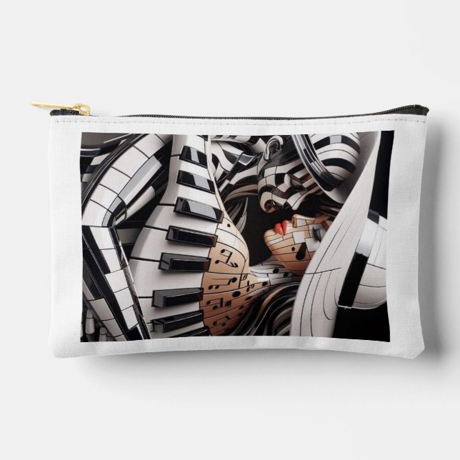 "Melody of Love – Music-Inspired Cosmetic Bag" Accessory Pouch (Front)
