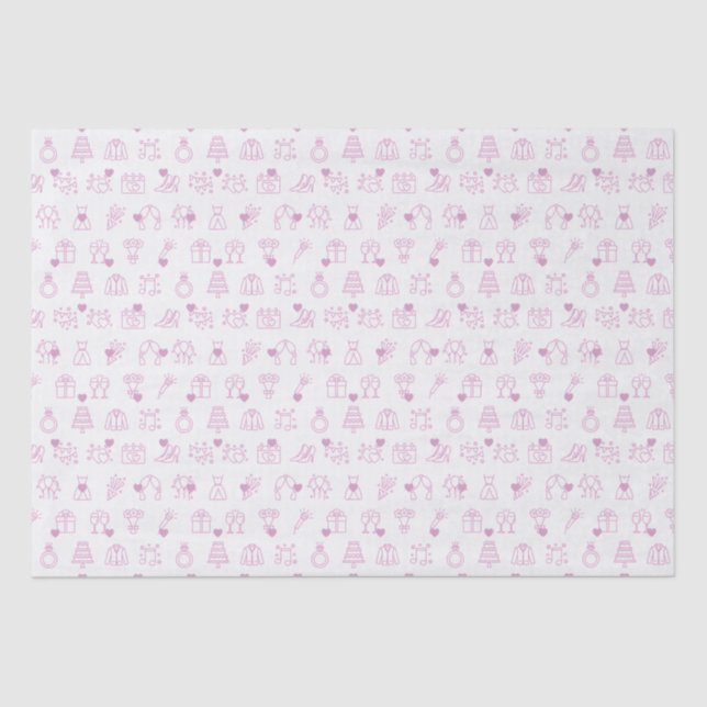 Melody of Love: Wedding Lines Pattern Tissue Paper (Front)