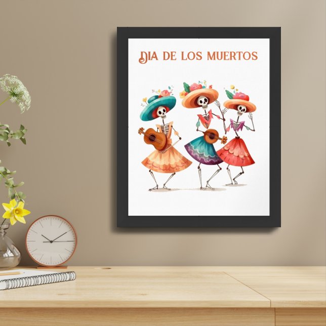 Melody of the Dancing Dead, custom Framed Art (Table Top)