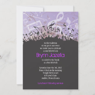 MELODY of the TORAH Bar Bat Mitzvah Invitation