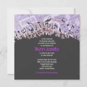 MELODY of the TORAH Bar Bat Mitzvah Invitation