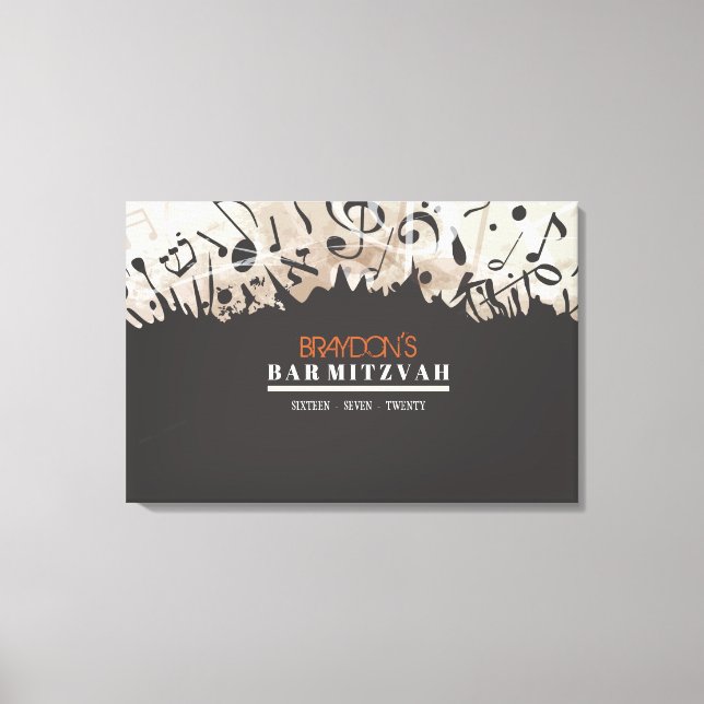 MELODY OF THE TORAH Bar Bat Mitzvah Sign In Board (Front)
