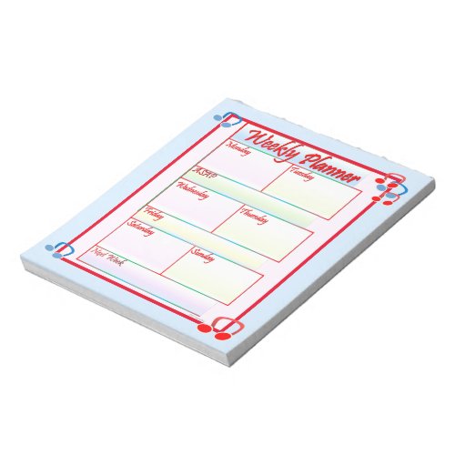 Melody Weekly Planner Notepad