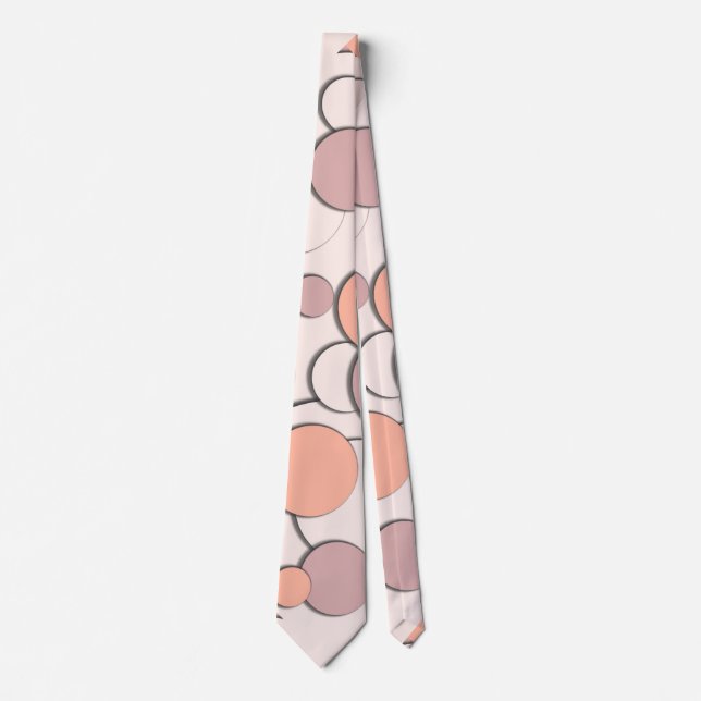 Melon Balls Design Monochrome Neck Tie (Front)