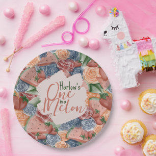 Melon Birthday - Summer vibes Birthday favor Paper Plates