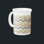 Melon Brandy Scribble ZigZag Pattern Beverage Pitcher<br><div class="desc">We are celebrating the New 2013 color trends in this fun scribble chevron zigzag pattern - using colors from the new COLOR PALETTE 2013 - This color takes its cue from culinary inspirations, combining spicy colors with fresher shades. The effect is comforting but still includes pops of unexpected color to...</div>