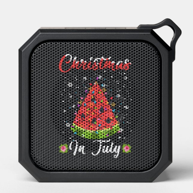 Melon Christmas Tree Summer Christmas In July Bluetooth Speaker (Front)
