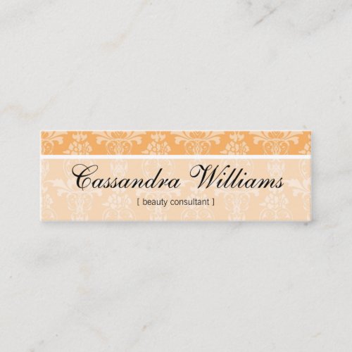 Melon Damask Beauty Micro Mini Business Cards