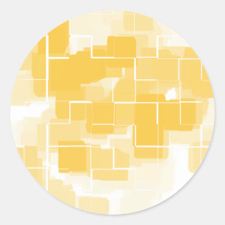 "Melon" Geometric Abstract Classic Round Sticker