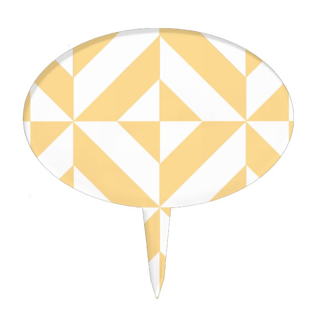 Melon Geometric Art Deco Cake Topper (Front)