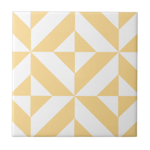 Melon Geometric Art Deco Ceramic Tile
