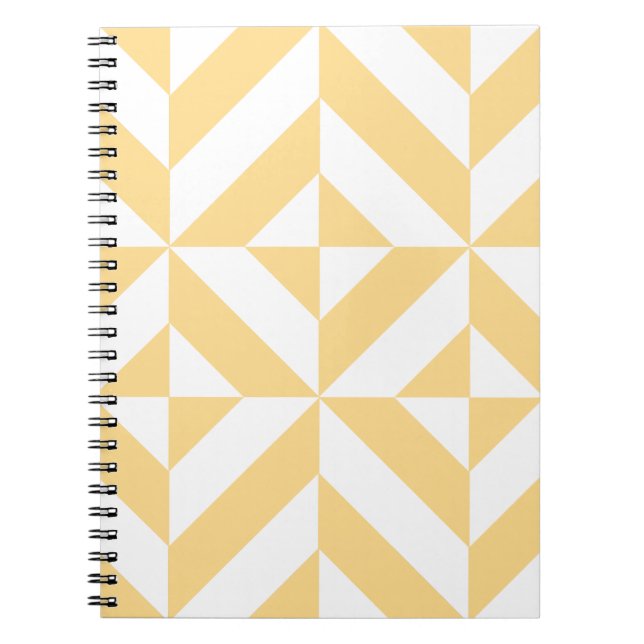 Melon Geometric Art Deco Notebook (Front)
