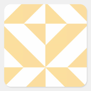Melon Geometric Art Deco Square Sticker