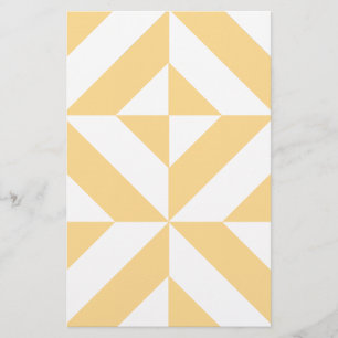 Melon Geometric Art Deco Stationery