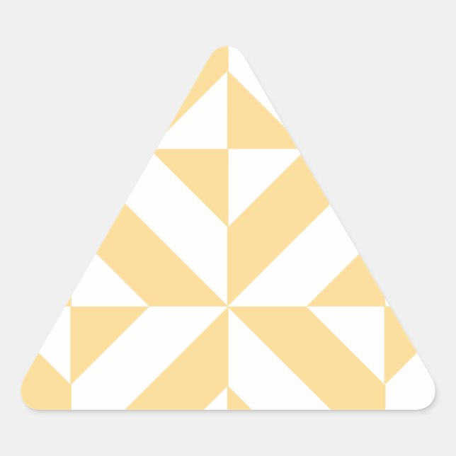 Melon Geometric Art Deco Triangle Sticker (Front)