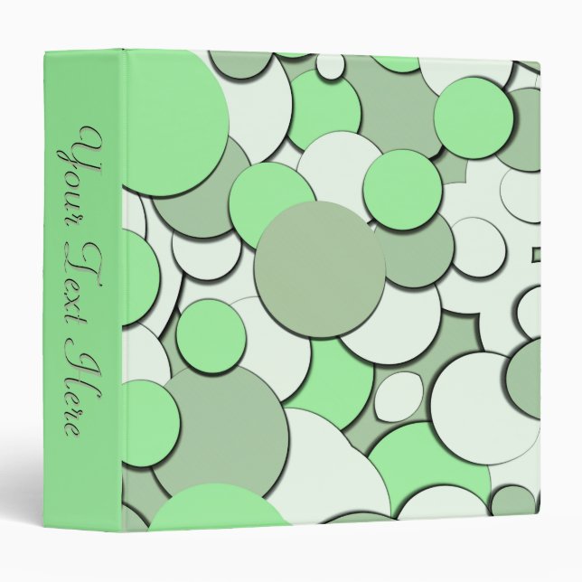 Melon Green Monochrome 3 Ring Binder (Front/Spine)
