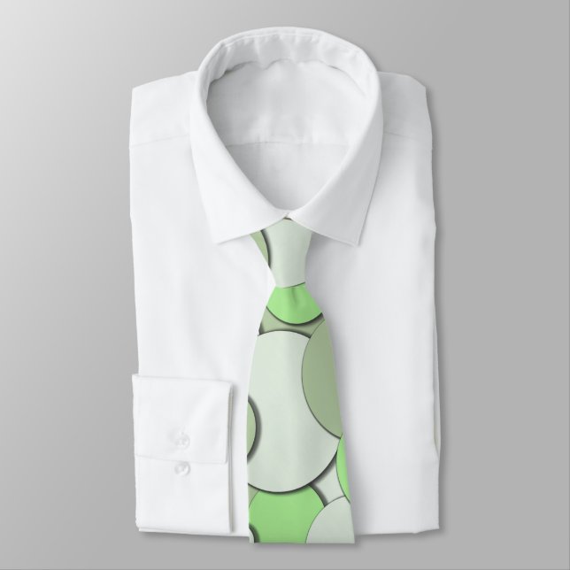 Melon Green Monochrome Neck Tie (Tied)