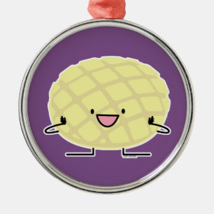 Melon Pan Japanese concha sweet bread patisserie Metal Ornament