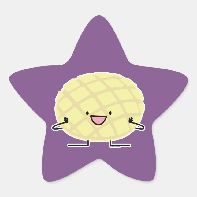 Melon Pan Japanese concha sweet bread patisserie Star Sticker (Front)