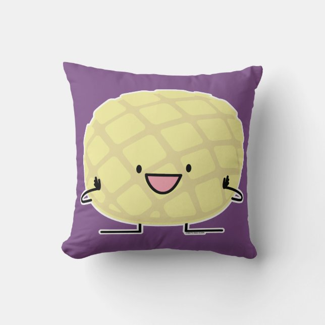 Melon Pan Japanese concha sweet bread patisserie Throw Pillow (Front)