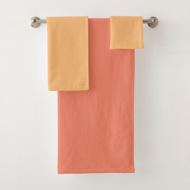 Melon Pastel Peach Combo Bath Towel Set (Insitu)