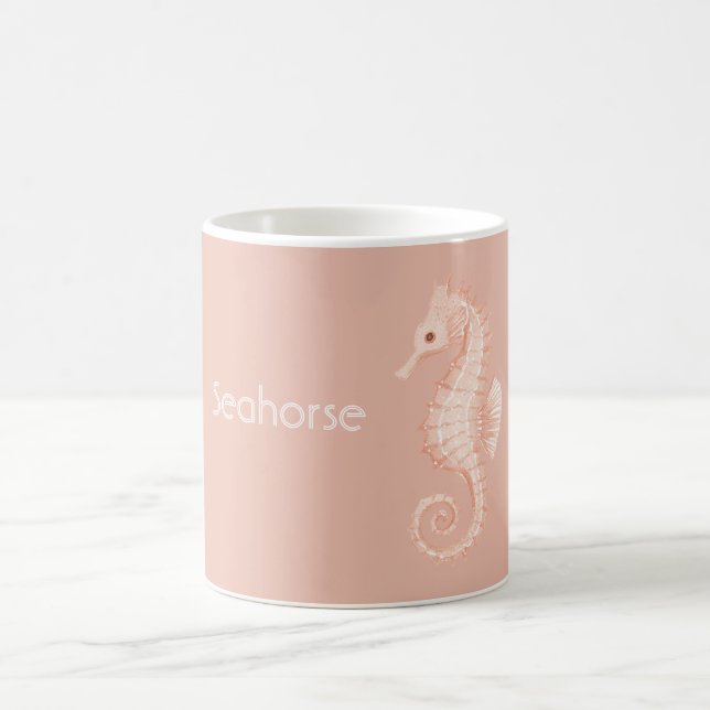 Melon Peach Ocean Beach Seahorse Coffee Mug (Center)