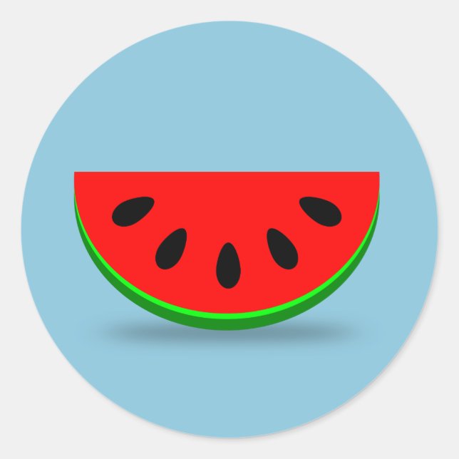 Melon Segment Classic Round Sticker (Front)