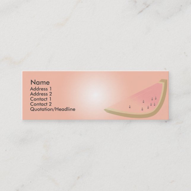 Melon - Skinny Mini Business Card (Front)